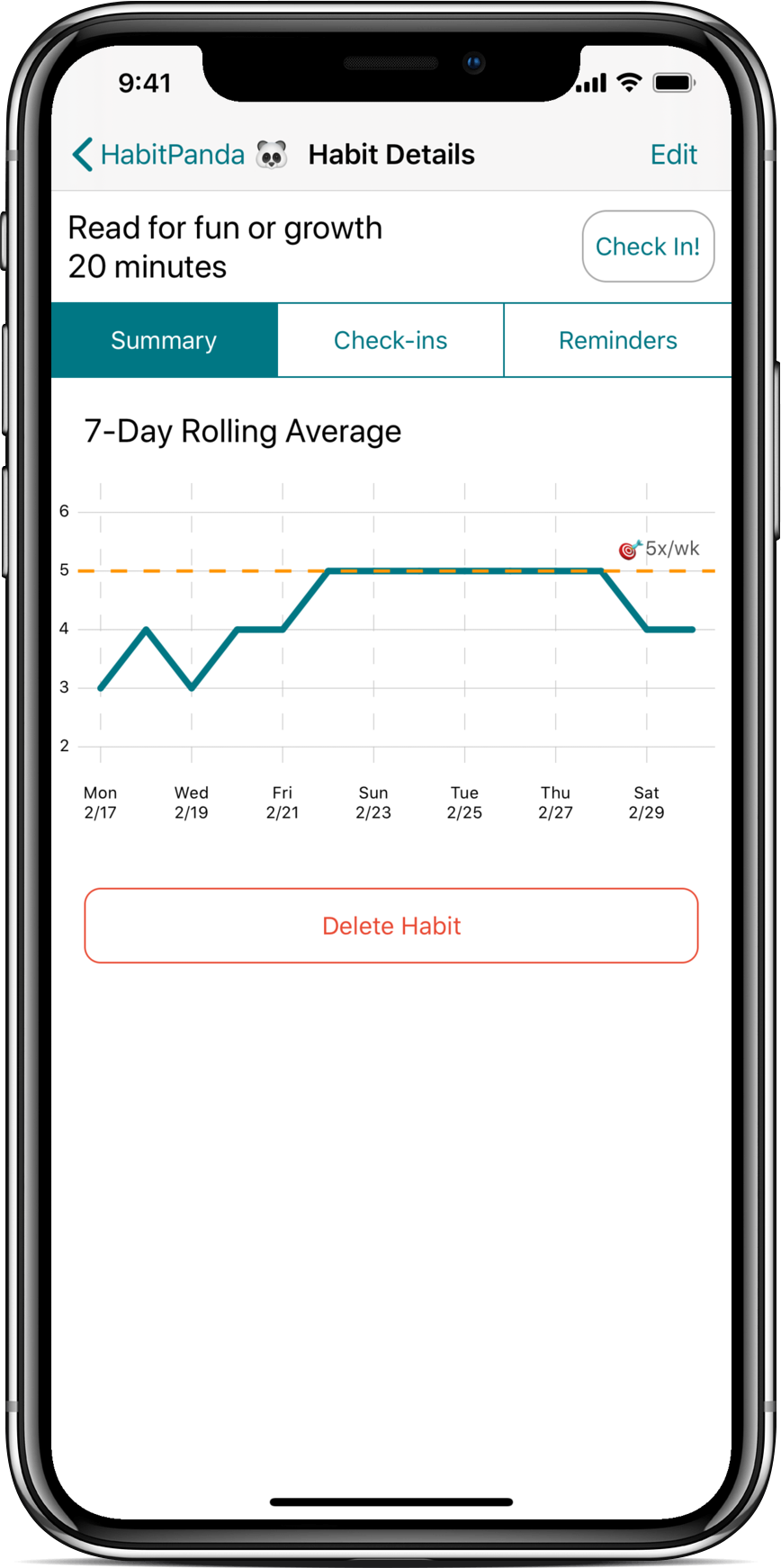 HabitPanda iOS Habit Building App!